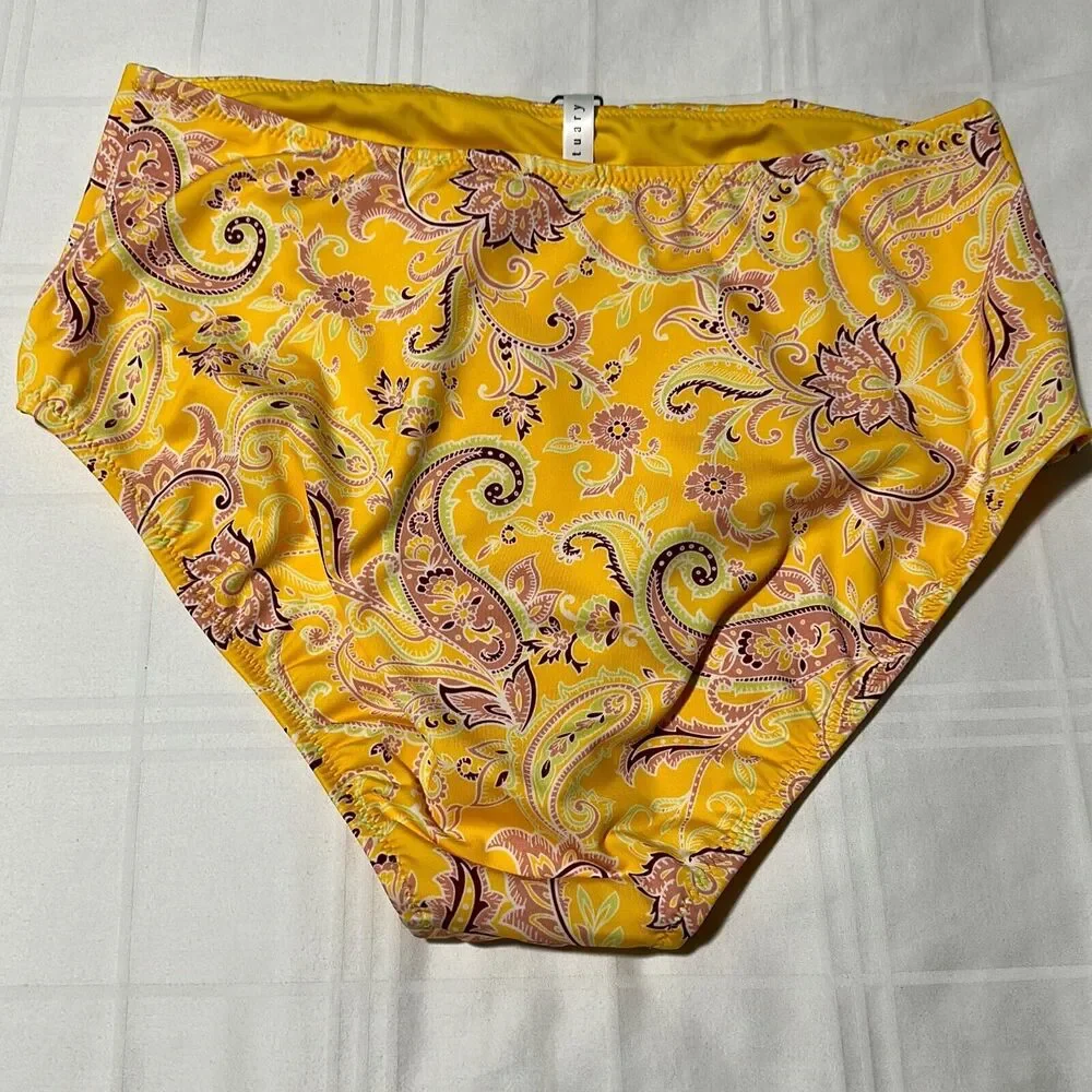 Sanctuary Women's Mango Paisley Divas In The Detail High Waisted Swim Bottom M - Picture 4 of 5